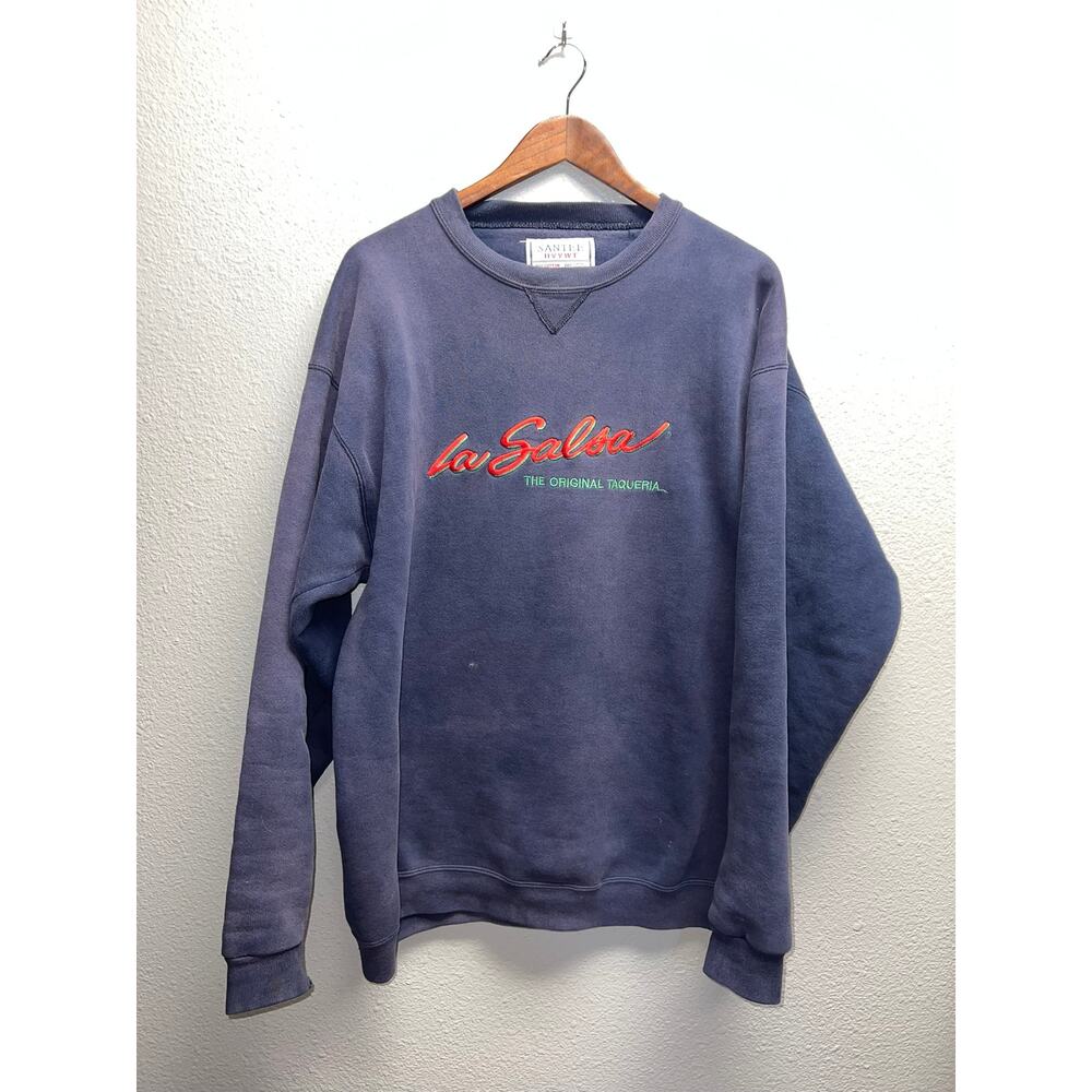 Vintage Taqueria Sweatshirt Crewnewck La Salsa The Original Santee VTG Large